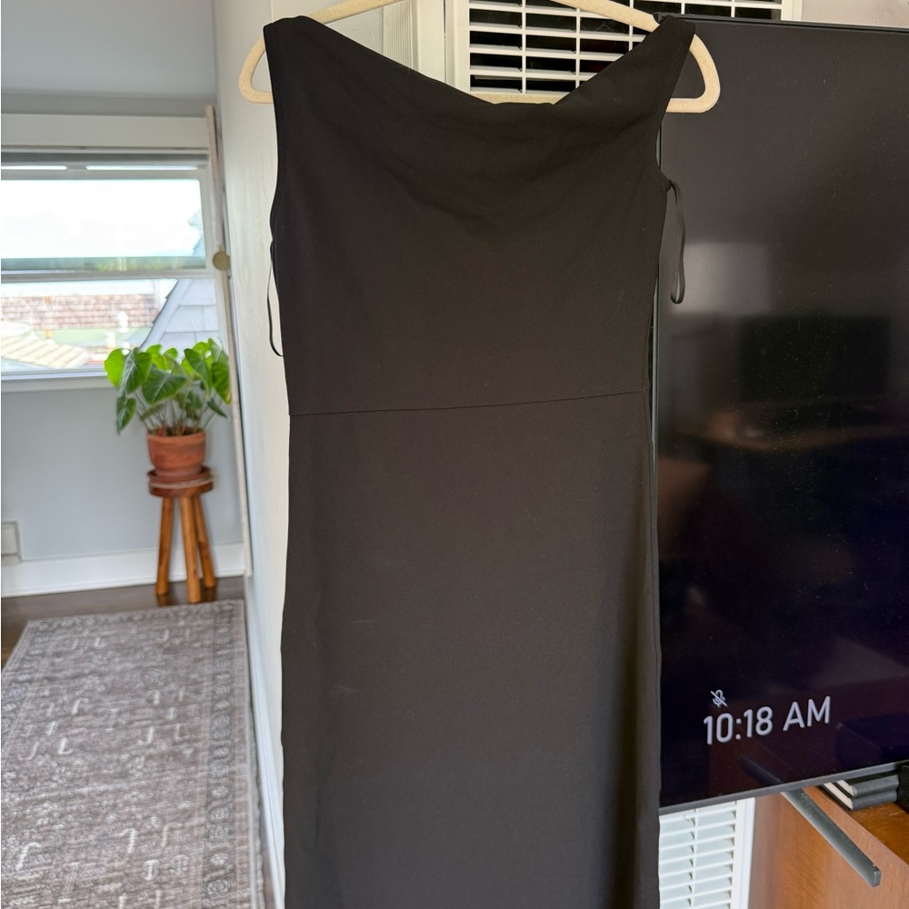 OAK + FORT Black Asymmetrical Dress